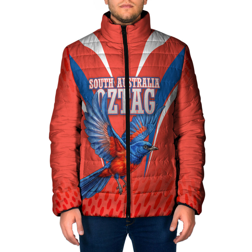 Personalized South Australia Oztag Bird Mascot Padded Jacket Dynamic Team Spirit Graphic