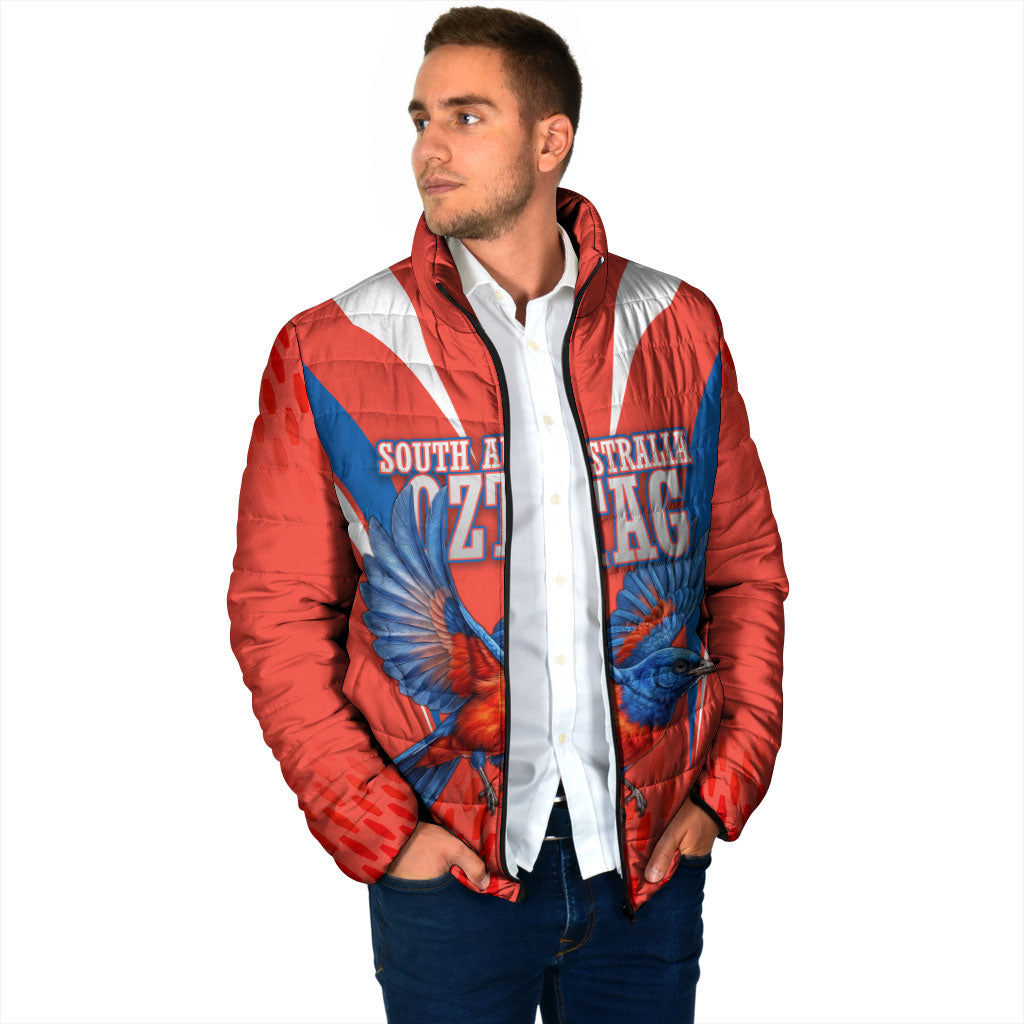 Personalized South Australia Oztag Bird Mascot Padded Jacket Dynamic Team Spirit Graphic