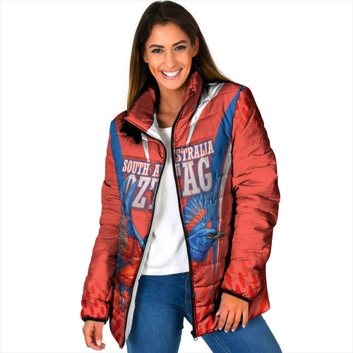 Personalized South Australia Oztag Bird Mascot Padded Jacket Dynamic Team Spirit Graphic