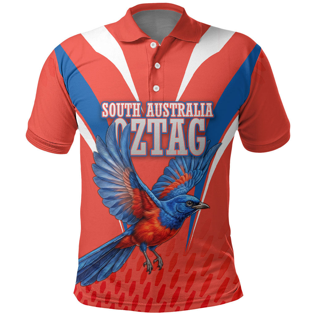 Personalized South Australia Oztag Bird Mascot Polo Shirt Dynamic Team Spirit Graphic