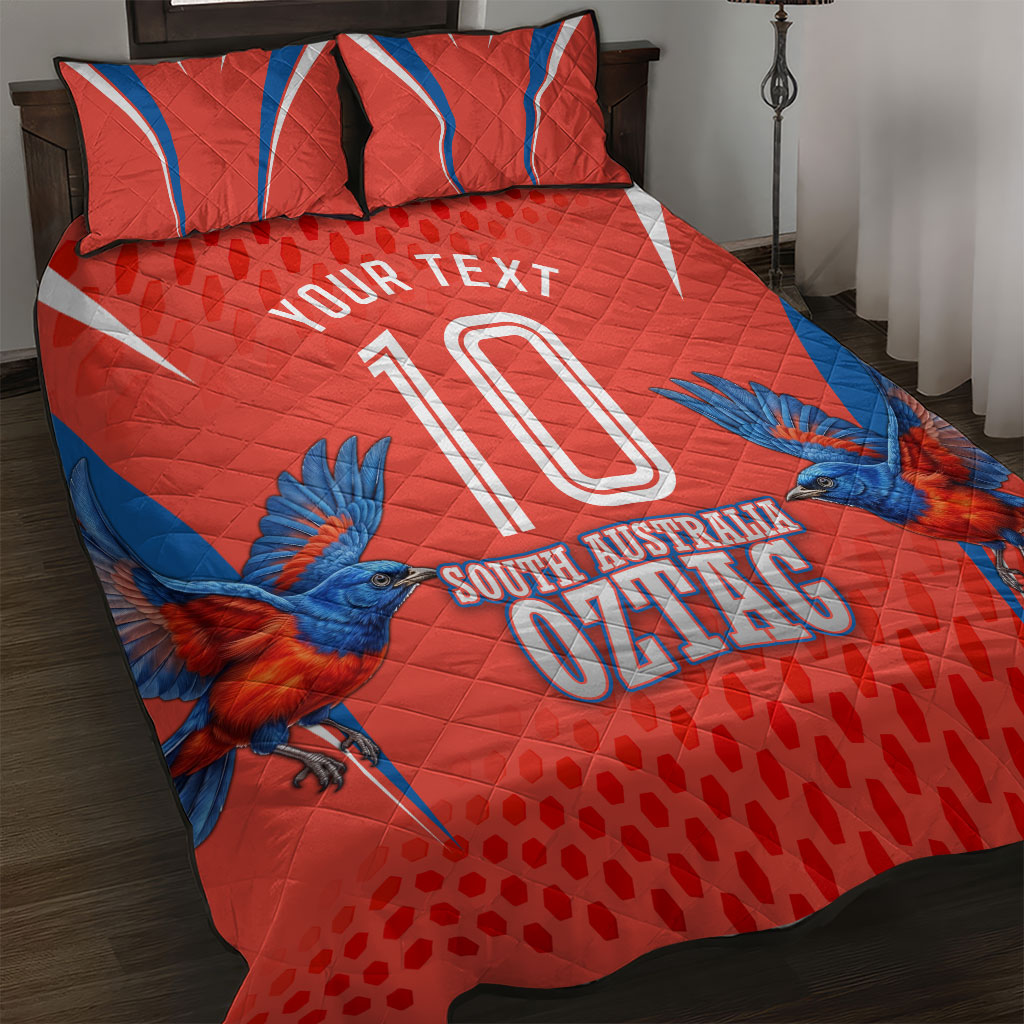 Personalized South Australia Oztag Bird Mascot Quilt Bed Set Dynamic Team Spirit Graphic