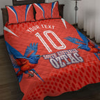 Personalized South Australia Oztag Bird Mascot Quilt Bed Set Dynamic Team Spirit Graphic