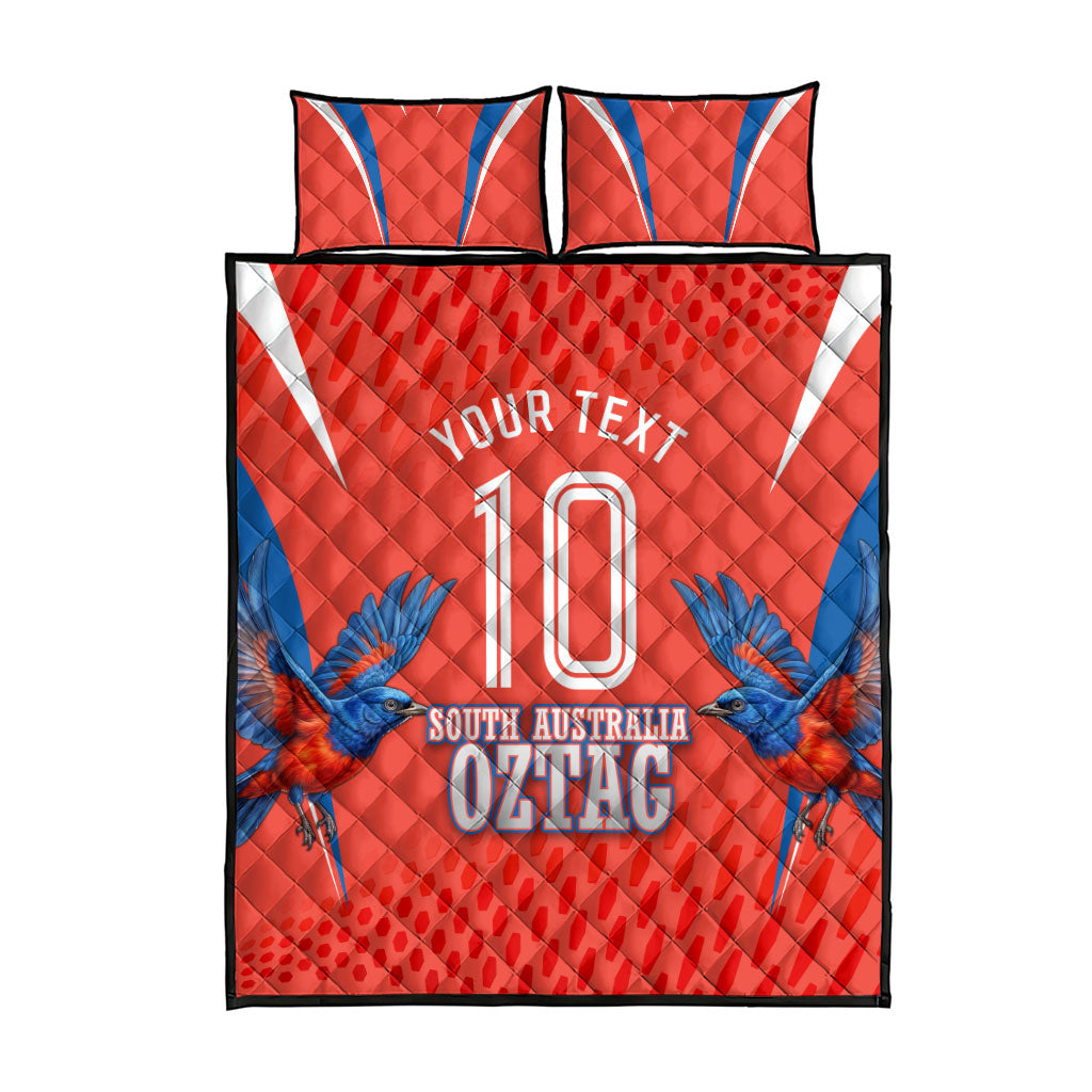 Personalized South Australia Oztag Bird Mascot Quilt Bed Set Dynamic Team Spirit Graphic