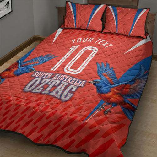 Personalized South Australia Oztag Bird Mascot Quilt Bed Set Dynamic Team Spirit Graphic