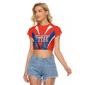Personalized South Australia Oztag Bird Mascot Raglan Cropped T Shirt Dynamic Team Spirit Graphic