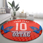Personalized South Australia Oztag Bird Mascot Round Carpet Dynamic Team Spirit Graphic