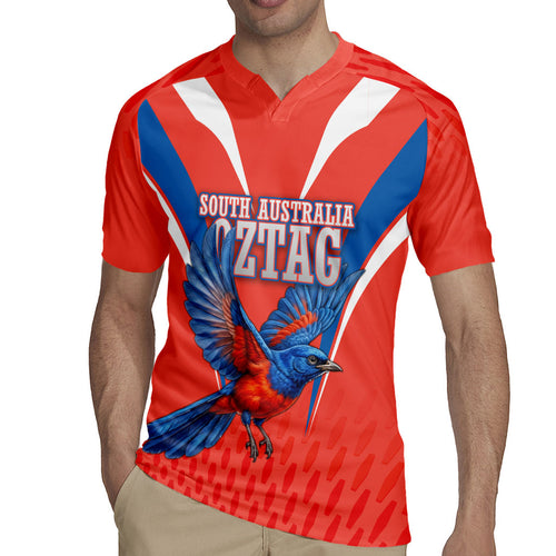 Personalized South Australia Oztag Bird Mascot Rugby Jersey Dynamic Team Spirit Graphic