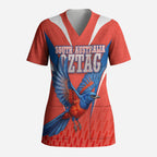 Personalized South Australia Oztag Bird Mascot Scrub Top Dynamic Team Spirit Graphic