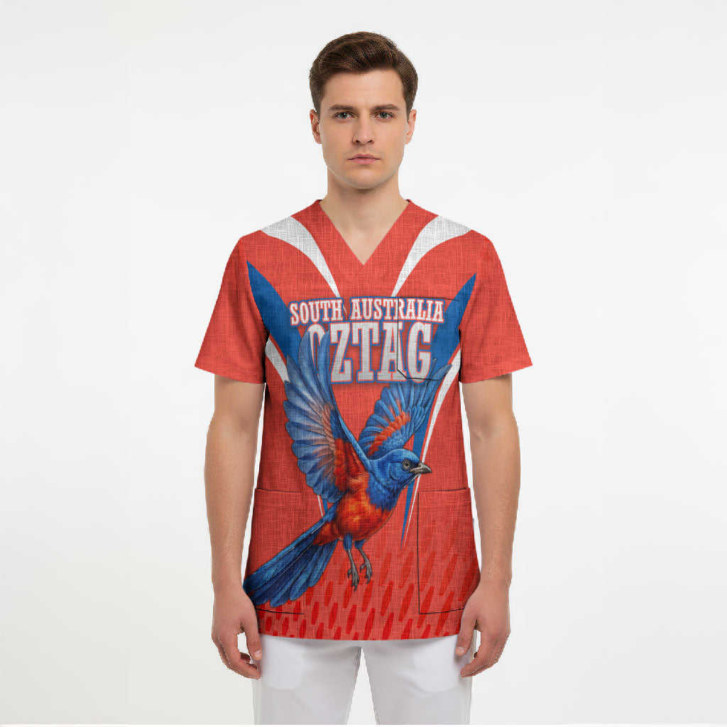 Personalized South Australia Oztag Bird Mascot Scrub Top Dynamic Team Spirit Graphic
