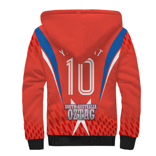 Personalized South Australia Oztag Bird Mascot Sherpa Hoodie Dynamic Team Spirit Graphic