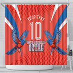 Personalized South Australia Oztag Bird Mascot Shower Curtain Dynamic Team Spirit Graphic