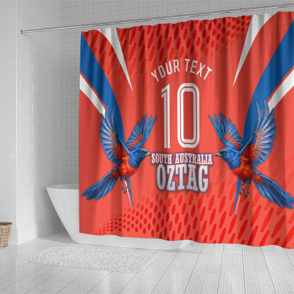 Personalized South Australia Oztag Bird Mascot Shower Curtain Dynamic Team Spirit Graphic