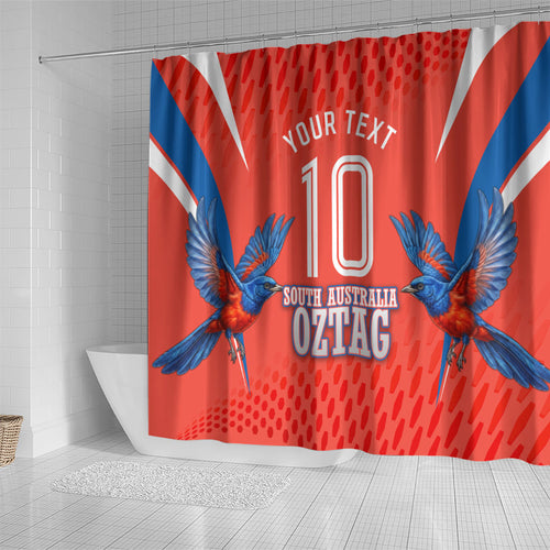 Personalized South Australia Oztag Bird Mascot Shower Curtain Dynamic Team Spirit Graphic