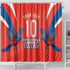 Personalized South Australia Oztag Bird Mascot Shower Curtain Dynamic Team Spirit Graphic