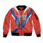 Personalized South Australia Oztag Bird Mascot Sleeve Zip Bomber Jacket Dynamic Team Spirit Graphic