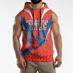 Personalized South Australia Oztag Bird Mascot Sleeveless Hoodie Dynamic Team Spirit Graphic