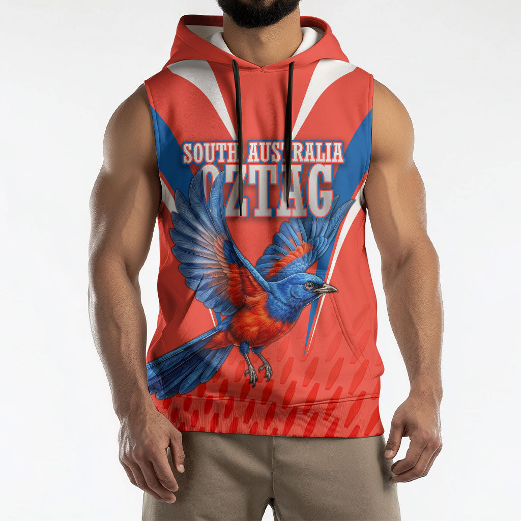Personalized South Australia Oztag Bird Mascot Sleeveless Hoodie Dynamic Team Spirit Graphic