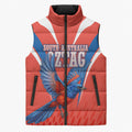 Personalized South Australia Oztag Bird Mascot Sleeveless Puffer Jacket Dynamic Team Spirit Graphic