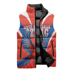 Personalized South Australia Oztag Bird Mascot Sleeveless Puffer Jacket Dynamic Team Spirit Graphic