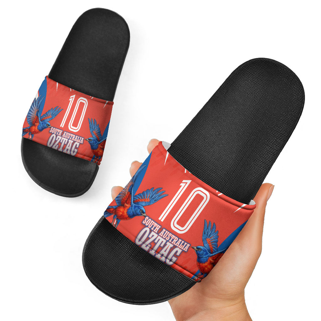 Personalized South Australia Oztag Bird Mascot Slide Sandals Dynamic Team Spirit Graphic