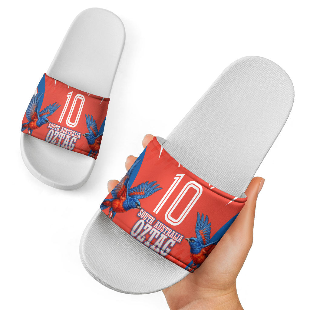 Personalized South Australia Oztag Bird Mascot Slide Sandals Dynamic Team Spirit Graphic