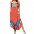 Personalized South Australia Oztag Bird Mascot Summer Maxi Dress Dynamic Team Spirit Graphic