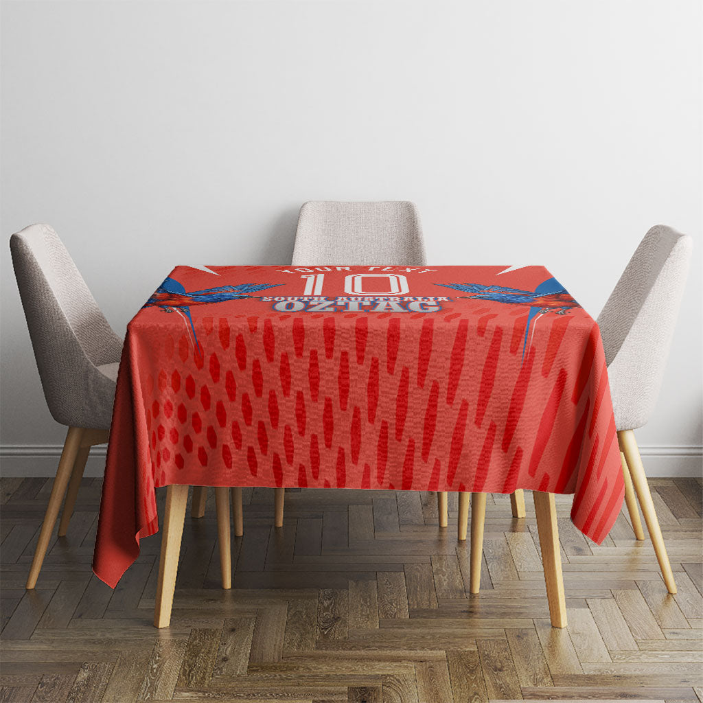 Personalized South Australia Oztag Bird Mascot Tablecloth Dynamic Team Spirit Graphic