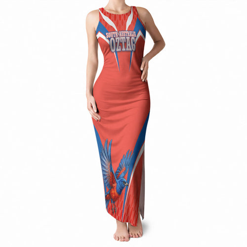 Personalized South Australia Oztag Bird Mascot Tank Maxi Dress Dynamic Team Spirit Graphic