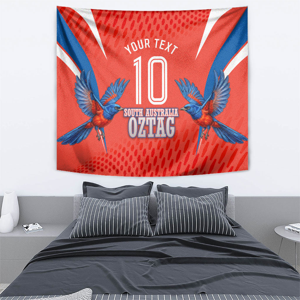 Personalized South Australia Oztag Bird Mascot Tapestry Dynamic Team Spirit Graphic