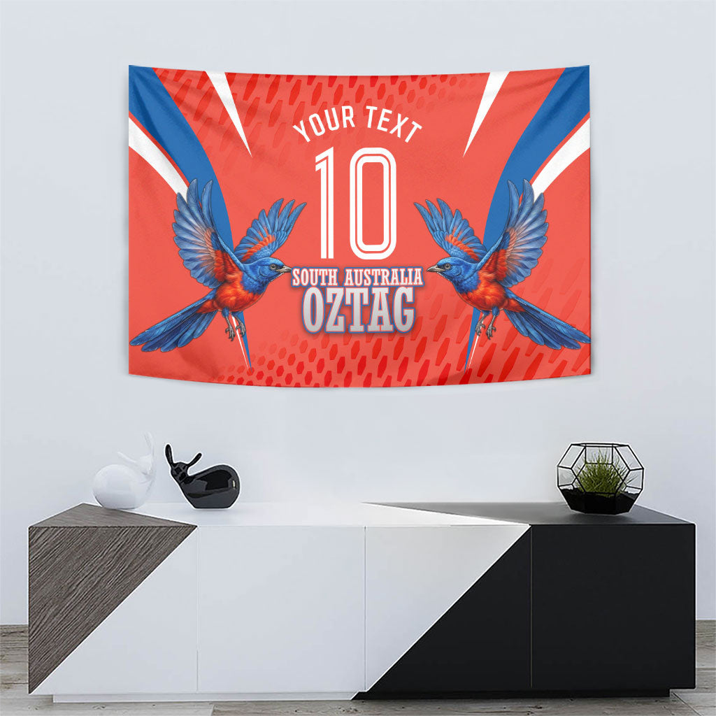 Personalized South Australia Oztag Bird Mascot Tapestry Dynamic Team Spirit Graphic