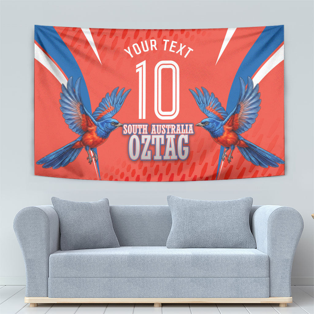 Personalized South Australia Oztag Bird Mascot Tapestry Dynamic Team Spirit Graphic
