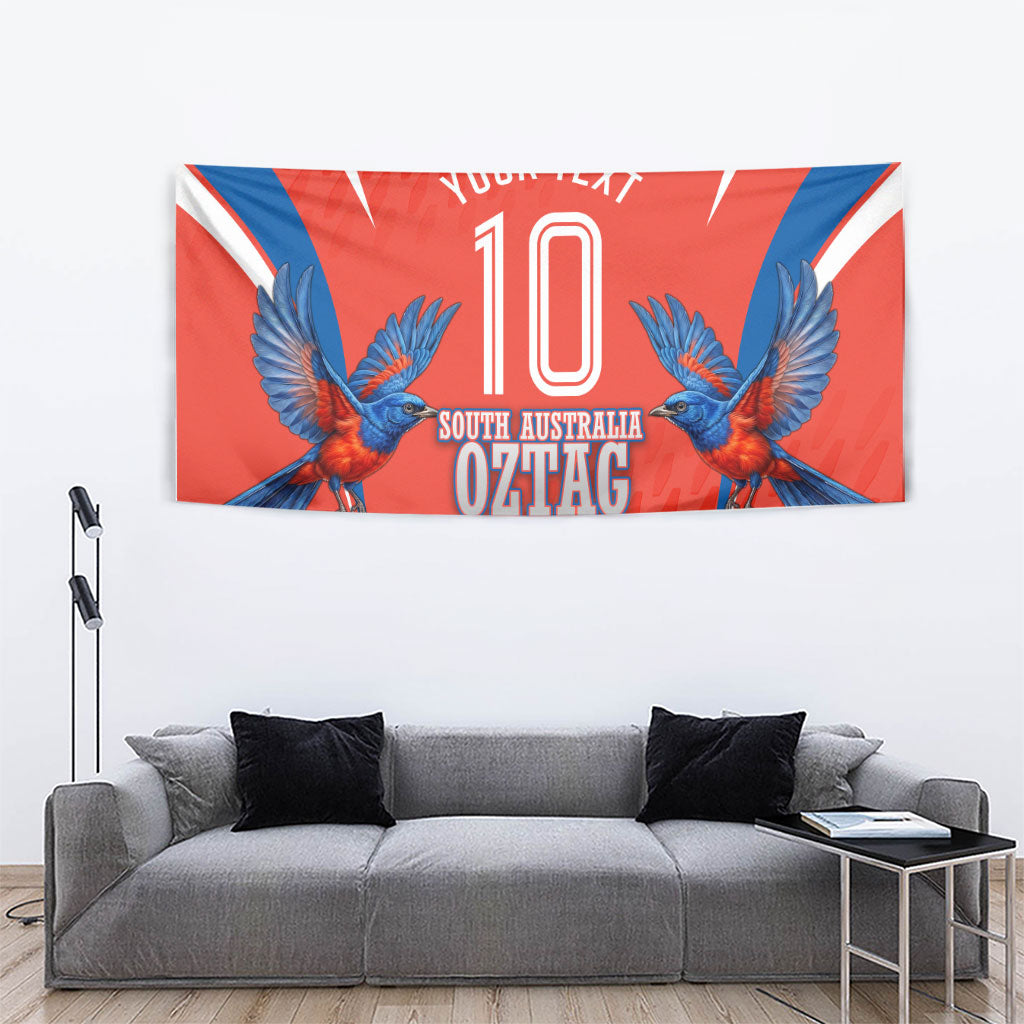Personalized South Australia Oztag Bird Mascot Tapestry Dynamic Team Spirit Graphic