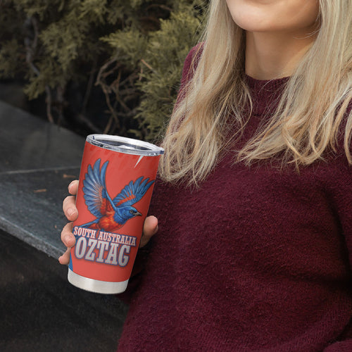 Personalized South Australia Oztag Bird Mascot Tumbler Cup Dynamic Team Spirit Graphic