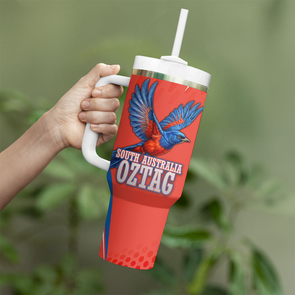 Personalized South Australia Oztag Bird Mascot Tumbler With Handle Dynamic Team Spirit Graphic