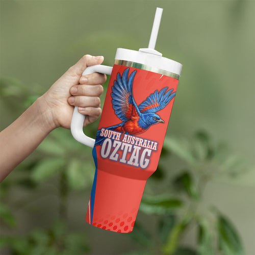 Personalized South Australia Oztag Bird Mascot Tumbler With Handle Dynamic Team Spirit Graphic