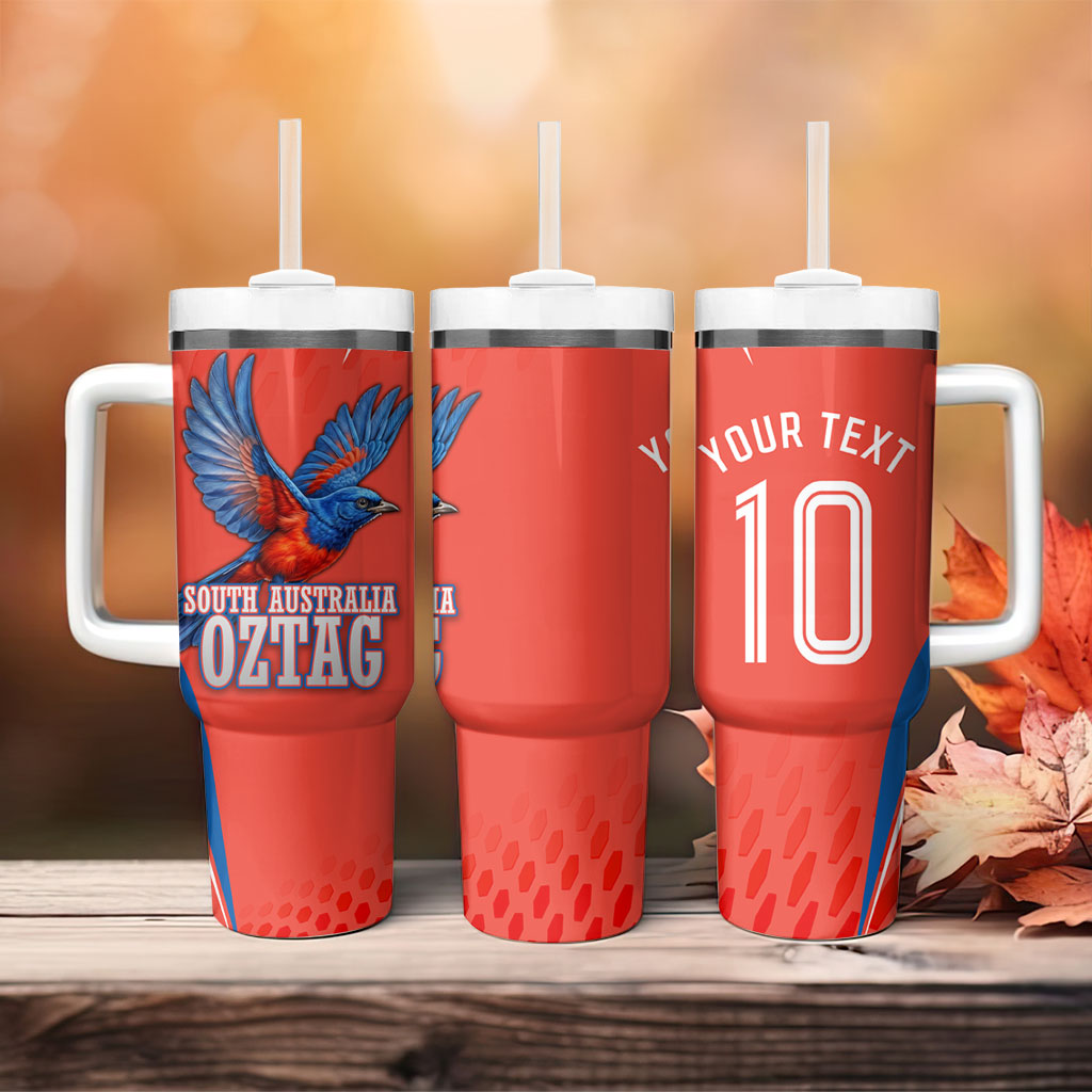 Personalized South Australia Oztag Bird Mascot Tumbler With Handle Dynamic Team Spirit Graphic