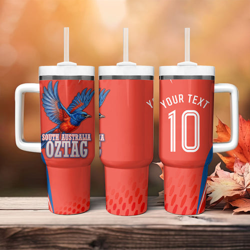 Personalized South Australia Oztag Bird Mascot Tumbler With Handle Dynamic Team Spirit Graphic