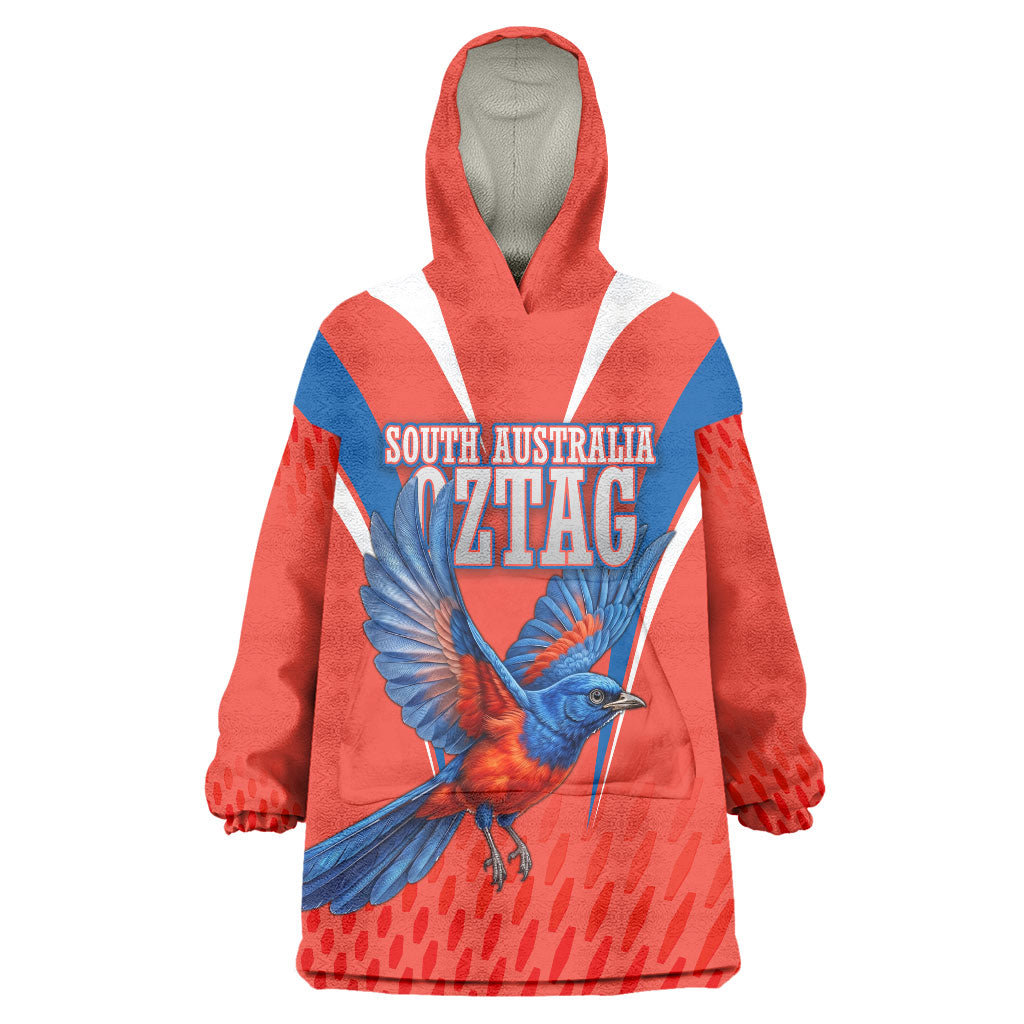 Personalized South Australia Oztag Bird Mascot Wearable Blanket Hoodie Dynamic Team Spirit Graphic