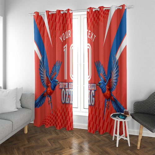 Personalized South Australia Oztag Bird Mascot Window Curtain Dynamic Team Spirit Graphic