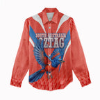 Personalized South Australia Oztag Bird Mascot Women Casual Shirt Dynamic Team Spirit Graphic