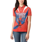 Personalized South Australia Oztag Bird Mascot Women Polo Shirt Dynamic Team Spirit Graphic