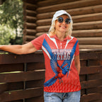 Personalized South Australia Oztag Bird Mascot Women Polo Shirt Dynamic Team Spirit Graphic