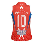 Personalized South Australia Oztag Bird Mascot Women Sleeveless Polo Shirt Dynamic Team Spirit Graphic