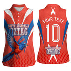 Personalized South Australia Oztag Bird Mascot Women Sleeveless Polo Shirt Dynamic Team Spirit Graphic