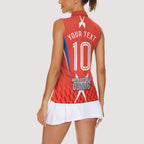 Personalized South Australia Oztag Bird Mascot Women Sleeveless Polo Shirt Dynamic Team Spirit Graphic