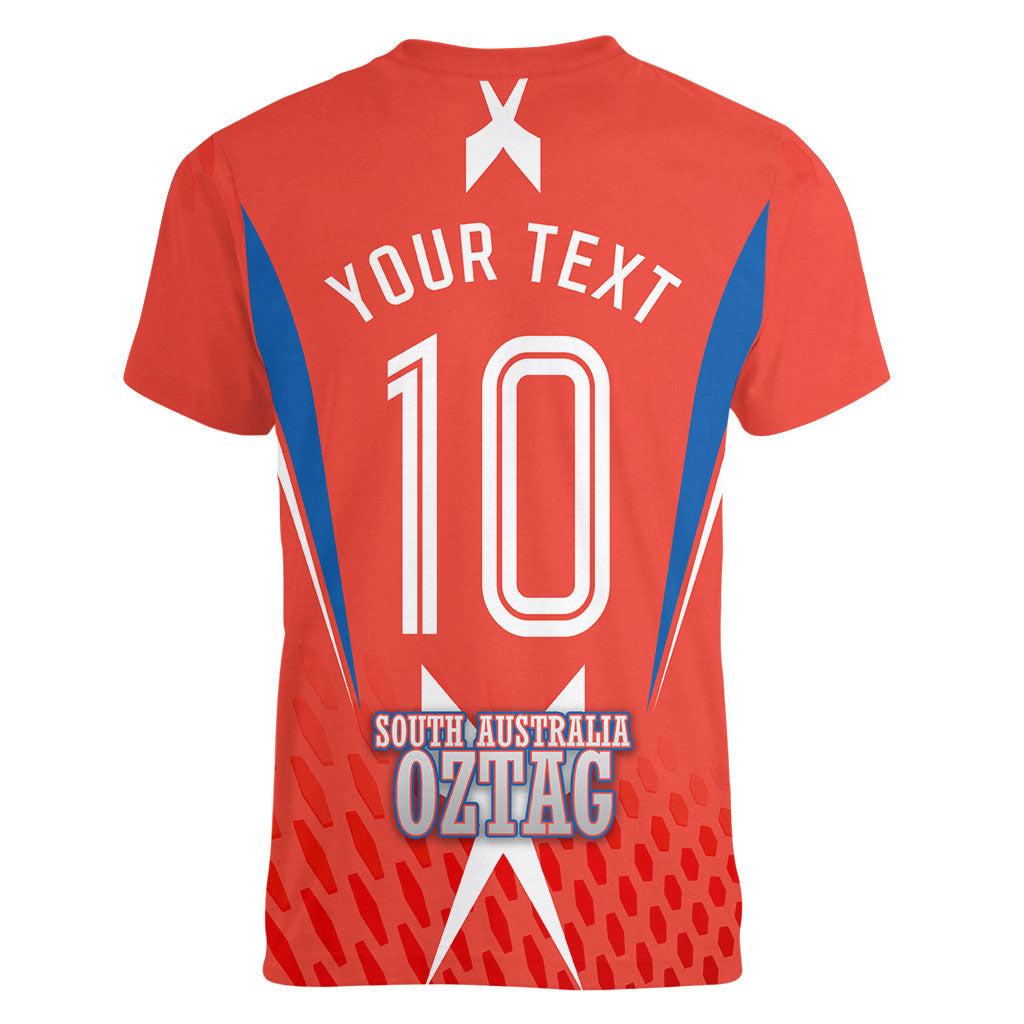 Personalized South Australia Oztag Bird Mascot Women V-Neck T-Shirt Dynamic Team Spirit Graphic