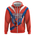 Personalized South Australia Oztag Bird Mascot Zip Hoodie Dynamic Team Spirit Graphic