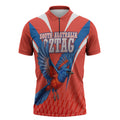 Personalized South Australia Oztag Bird Mascot Zipper Polo Shirt Dynamic Team Spirit Graphic