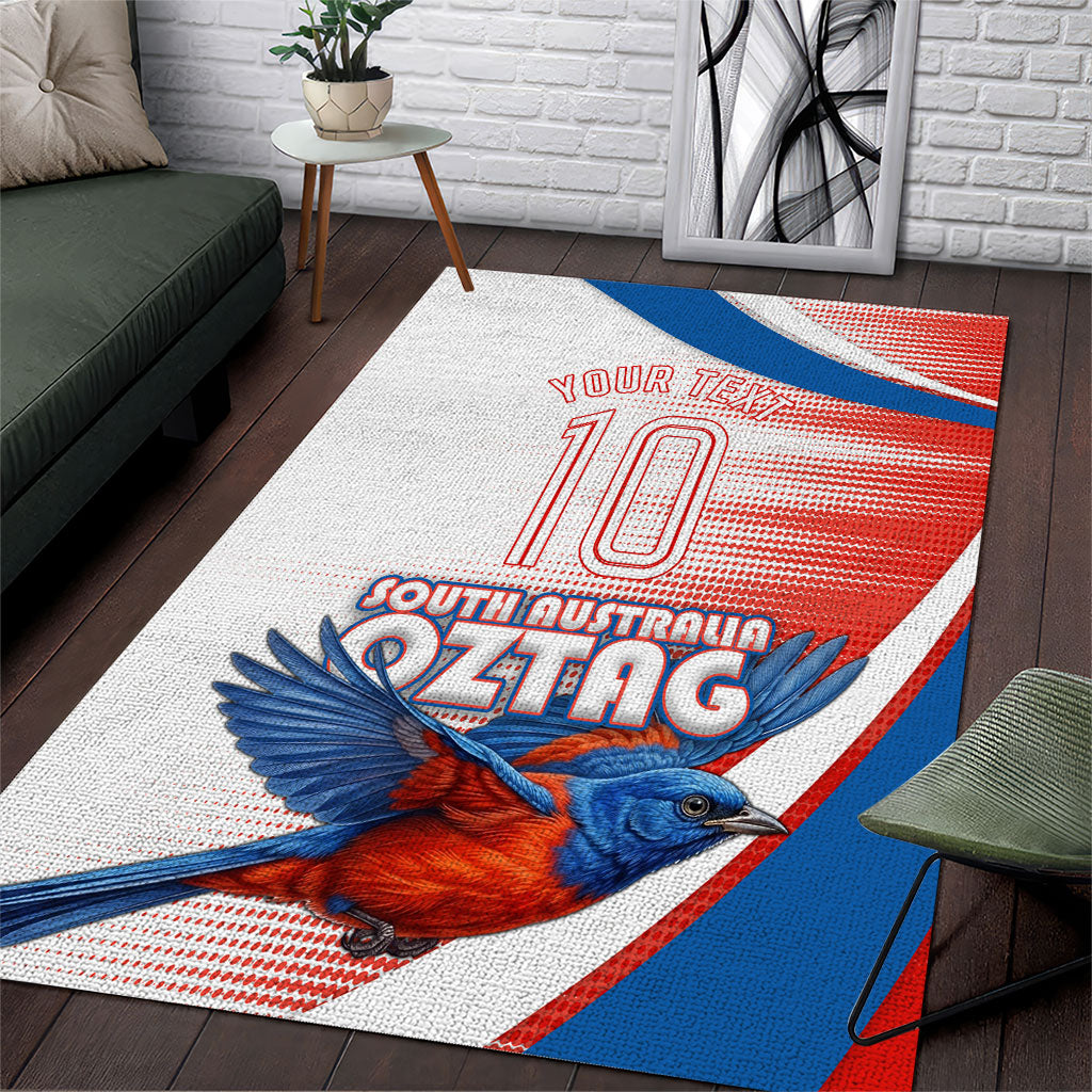 Personalised South Australia Oztag Bird Area Rug Australian Tag Rugby Bird Mascot