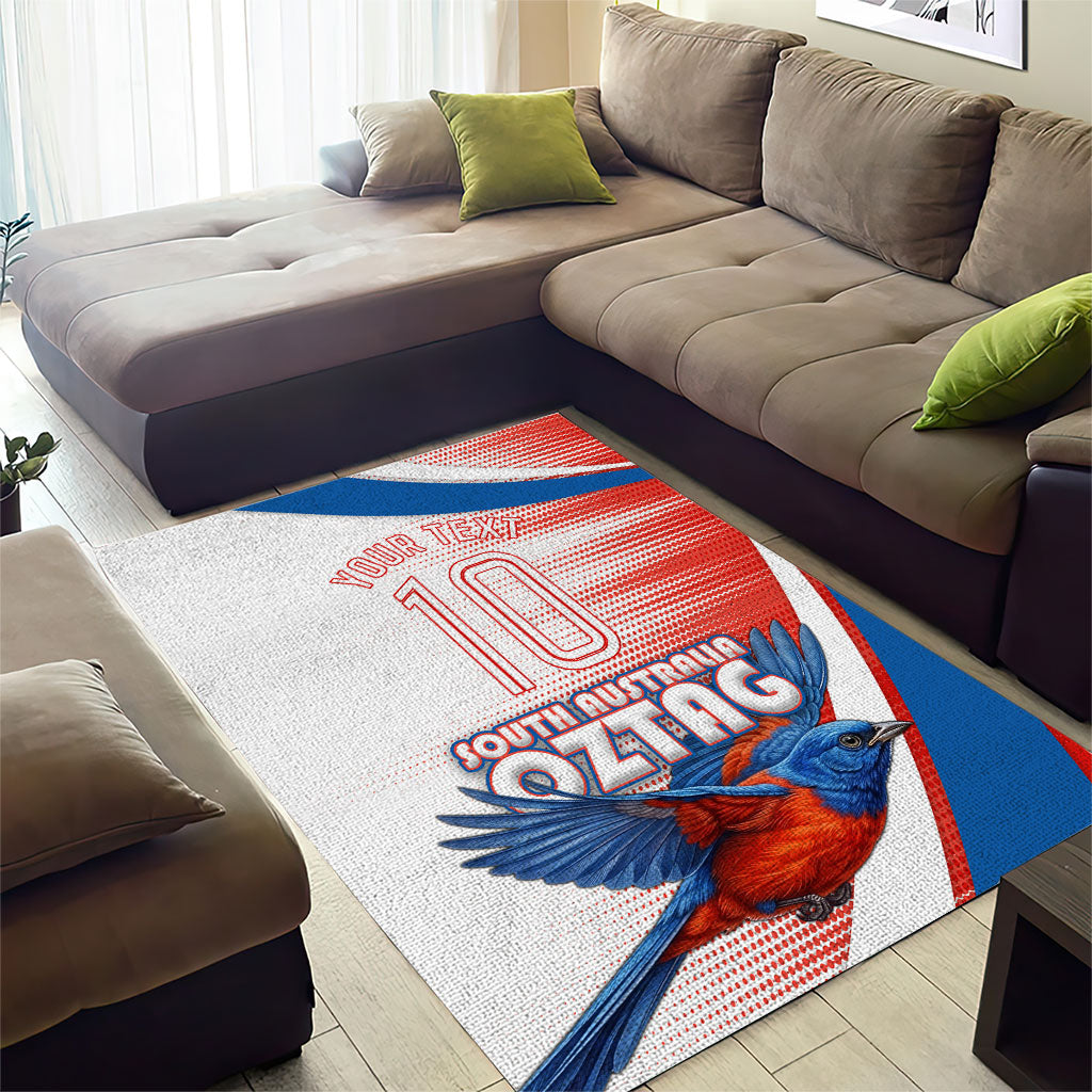 Personalised South Australia Oztag Bird Area Rug Australian Tag Rugby Bird Mascot